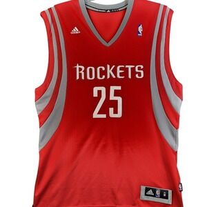 Houston Rockets Jersey Parsons 25 Mens Medium Red Gray NBA Basketball Adidas